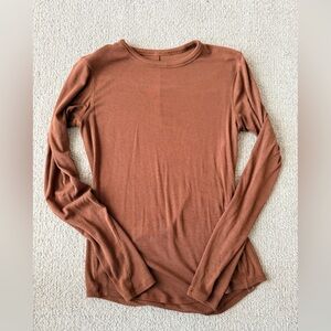 lululemon Hold Tight Rust Long Sleeve Tee